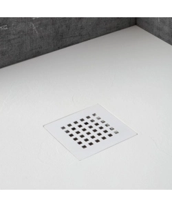 Piatto doccia quadrato in resina bianco opaco 70x90 cm