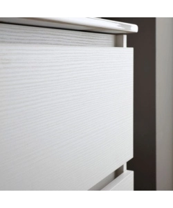 Mobile bagno sospeso "Capri" 2 cassetti bianco 80 cm