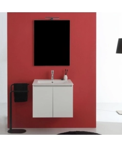 Mobile bagno sospeso "Capri" 2 ante bianco 60 cm