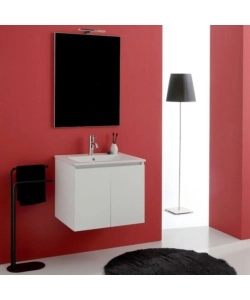 Mobile bagno sospeso "Capri" 2 ante bianco 60 cm