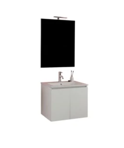 Mobile bagno sospeso "Capri" 2 ante bianco 60 cm