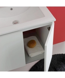 Mobile bagno sospeso "Capri" 2 ante bianco 60 cm