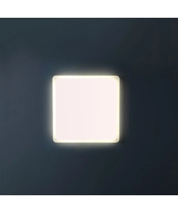 Specchiera quadrata stondata con led integrati 60x60 cm