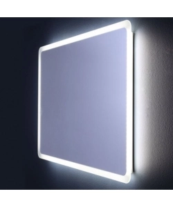 Specchiera quadrata stondata con led integrati 60x60 cm
