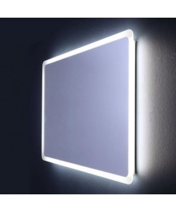 Specchiera rettangolare stondata con led integrati 60x90 cm