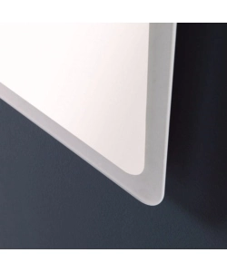 Specchiera rettangolare stondata con led integrati 60x90 cm