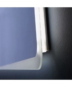 Specchiera rettangolare stondata con led integrati 60x90 cm