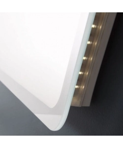 Specchiera rettangolare stondata con led integrati 60x90 cm