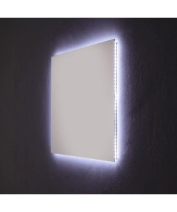 Specchiera rettangolare reversibile con illuminazione a led 70x60 cm