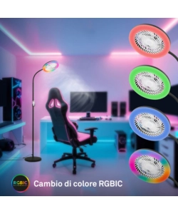 Piantana led RBG con ventilatore "Windy" 6500K 1380lm 13,8W