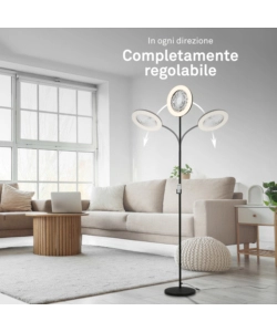 Piantana led RBG con ventilatore "Windy" 6500K 1380lm 13,8W