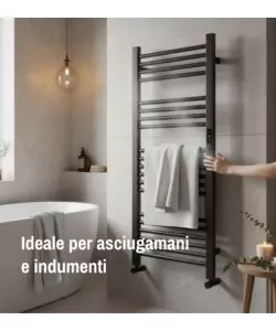 Scaldasalviette elettrico da parete Ignip grigio 200W