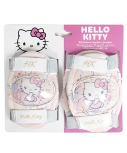 Kit di protezione "Hello Kitty" con 2 gomitiere e 2 ginocchiere