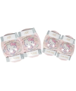 Kit di protezione "Hello Kitty" con 2 gomitiere e 2 ginocchiere