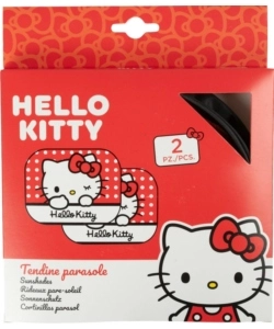 Coppia tendine parasole laterali auto "Hello Kitty" 44x35 cm