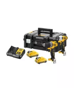 Trapano avvitatore e avvitatore ad impulsi DeWalt "DCK2110L2T-QW" con due batterie 12V 3ah