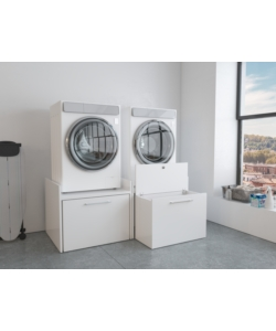 Mobile alza lavatrice con cassetto estraibile "Komodo" bianco 69x65x59 cm
