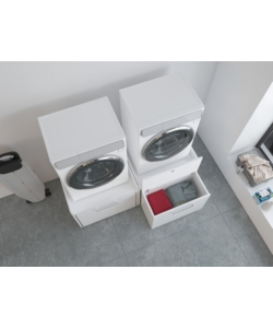Mobile alza lavatrice con cassetto estraibile "Komodo" bianco 69x65x59 cm