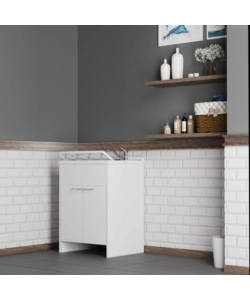 Lavatoio con vasca in polipropilene "Garden" bianco 60x50x85 cm