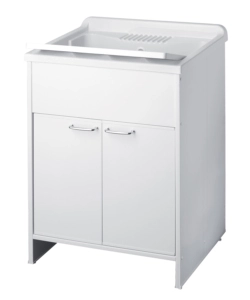 Lavatoio con vasca in polipropilene "Garden" bianco 60x50x85 cm