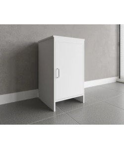 Mobile lavanderia 1 anta e 2 ripiani "Garden" bianco 46,5x49x84 cm