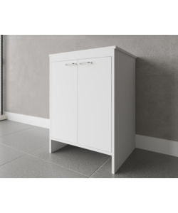 Mobile lavanderia 2ante e 2 ripiani "Garden" bianco 60x49x84 cm