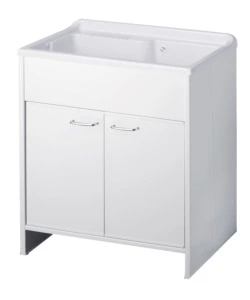 Lavatoio con vasca in polipropilene "Garden" bianco 80x50x85 cm