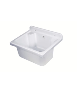 Lavello a muro "Pilozzo Mini" in polipropilene bianco 42,5x34x20 cm