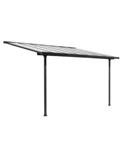 Pergola addossata da esterno Habrita in alluminio 300x307x299 cm