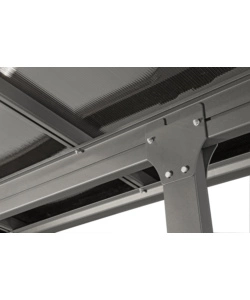 Pergola addossata da esterno Habrita in alluminio 300x307x299 cm