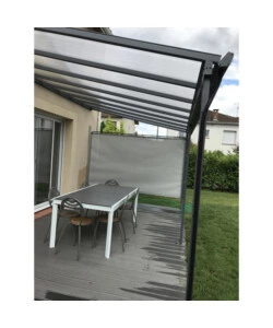 Pergola addossata da esterno Habrita in alluminio 418x307x299 cm