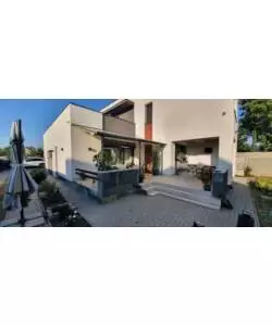 Pergola addossata da esterno Habrita in alluminio 501x307x299 cm