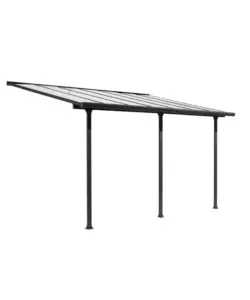 Pergola addossata da esterno Habrita in alluminio 501x307x299 cm
