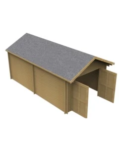 Garage in legno Habrita "Vendome" in abete 365x664x307 cm