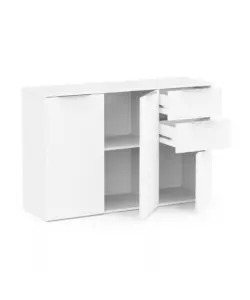 Madia "Ghost" 2+1 ante +2 cassetti bianco 42x13x127 cm