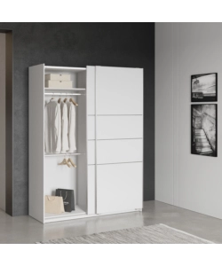 Armadio 2 ante scorrevoli "Fast 2" bianco 148x60x203 cm