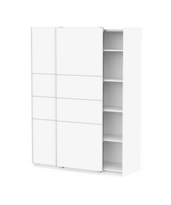 Armadio 2 ante scorrevoli "Fast 2" bianco 148x60x203 cm