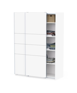 Armadio 2 ante scorrevoli "Fast 2" bianco 148x60x203 cm