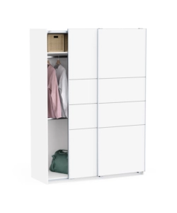 Armadio 2 ante scorrevoli "Fast 2" bianco 148x60x203 cm