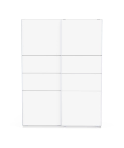 Armadio 2 ante scorrevoli "Fast 2" bianco 148x60x203 cm