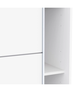 Armadio 2 ante scorrevoli "Fast 2" bianco 148x60x203 cm