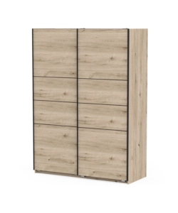 Armadio 2 ante scorrevoli "Fast 2" quercia 148x60x203 cm