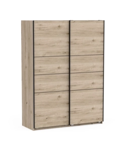 Armadio 2 ante scorrevoli "Fast 2" quercia 148x60x203 cm