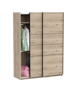 Armadio 2 ante scorrevoli "Fast 2" quercia 148x60x203 cm