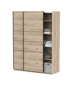 Armadio 2 ante scorrevoli "Fast 2" quercia 148x60x203 cm