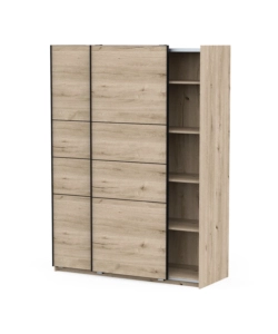 Armadio 2 ante scorrevoli "Fast 2" quercia 148x60x203 cm