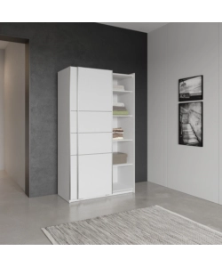 Armadio 2 ante scorrevoli "Fast" bianco 116,6x60x203 cm