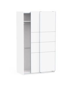 Armadio 2 ante scorrevoli "Fast" bianco 116,6x60x203 cm