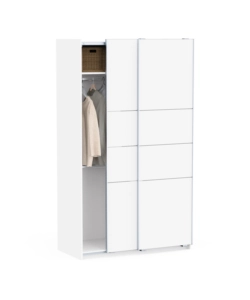 Armadio 2 ante scorrevoli "Fast" bianco 116,6x60x203 cm