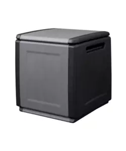 BAULE DA ESTERNO ARTPLAST "CUBE" IN POLIPROPILENE NERO 130 LT 54X53X57 CM